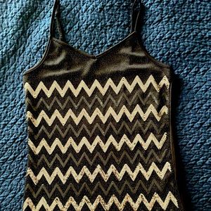 Vanity, Medium, Tank, Black/Silver NWOT